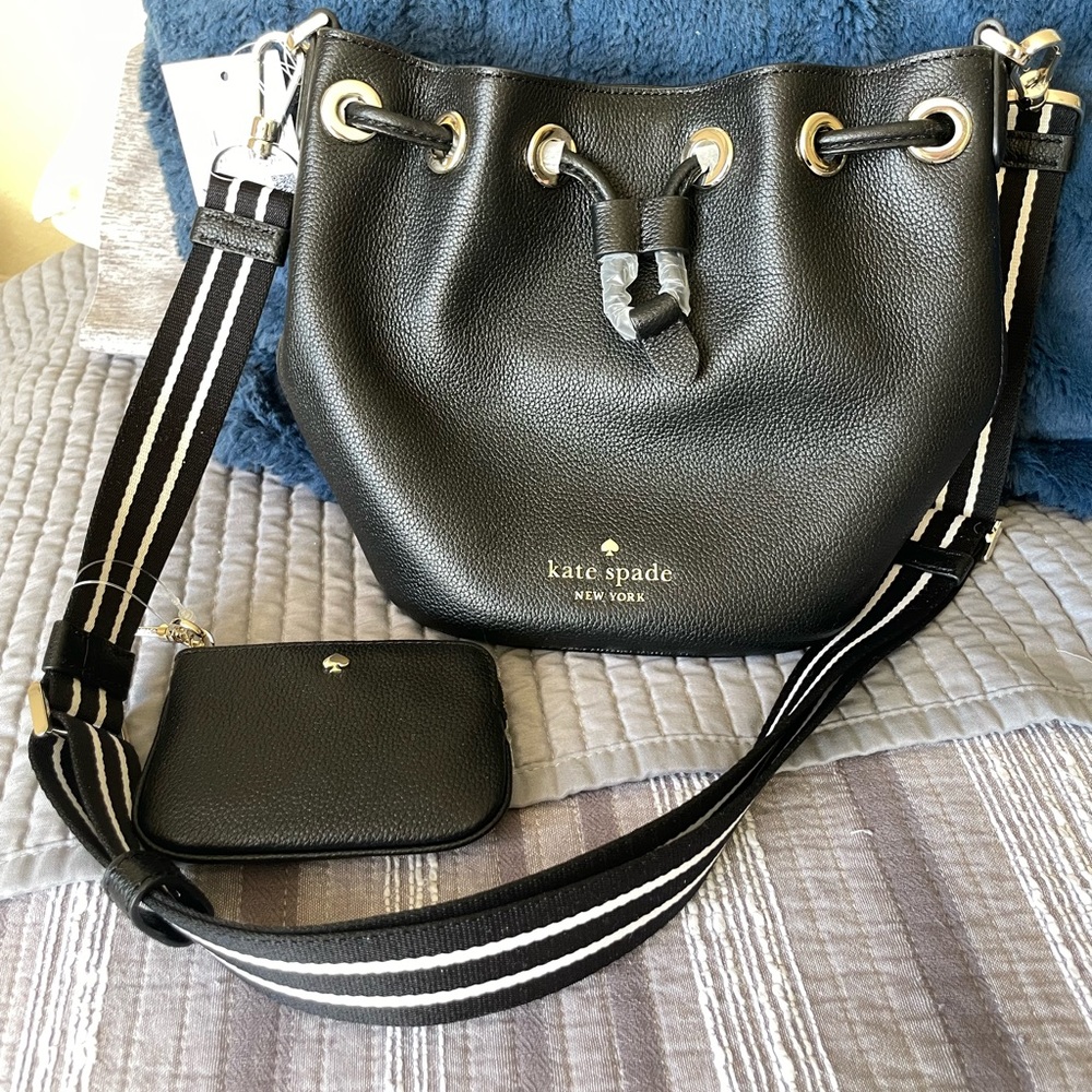 Black Kate Spade Mini Bucket Purse